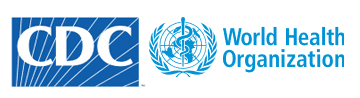 CDC and WHO logos