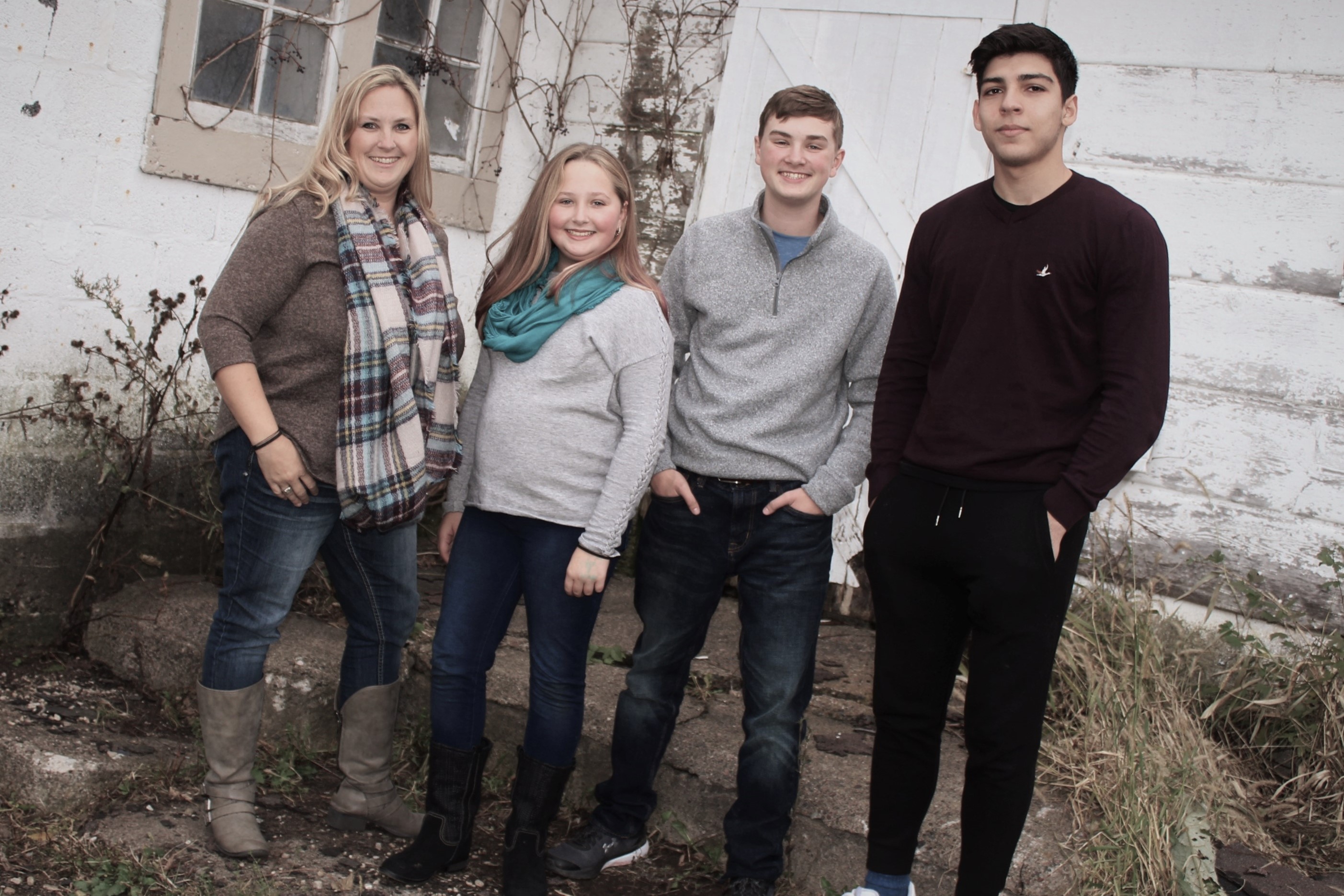 Marketing and Communication Director, Shannon Christle and her children Caleb, Jaiden and Exchange tudent Memet