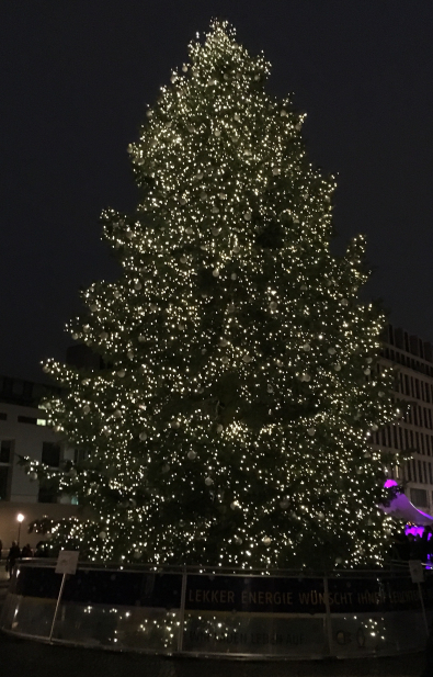 Giant Christmas Tree at Brandenburg Gate.