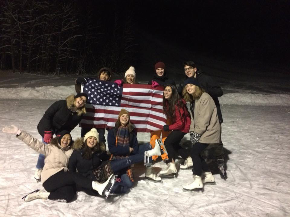 Students Up North Ice Skating