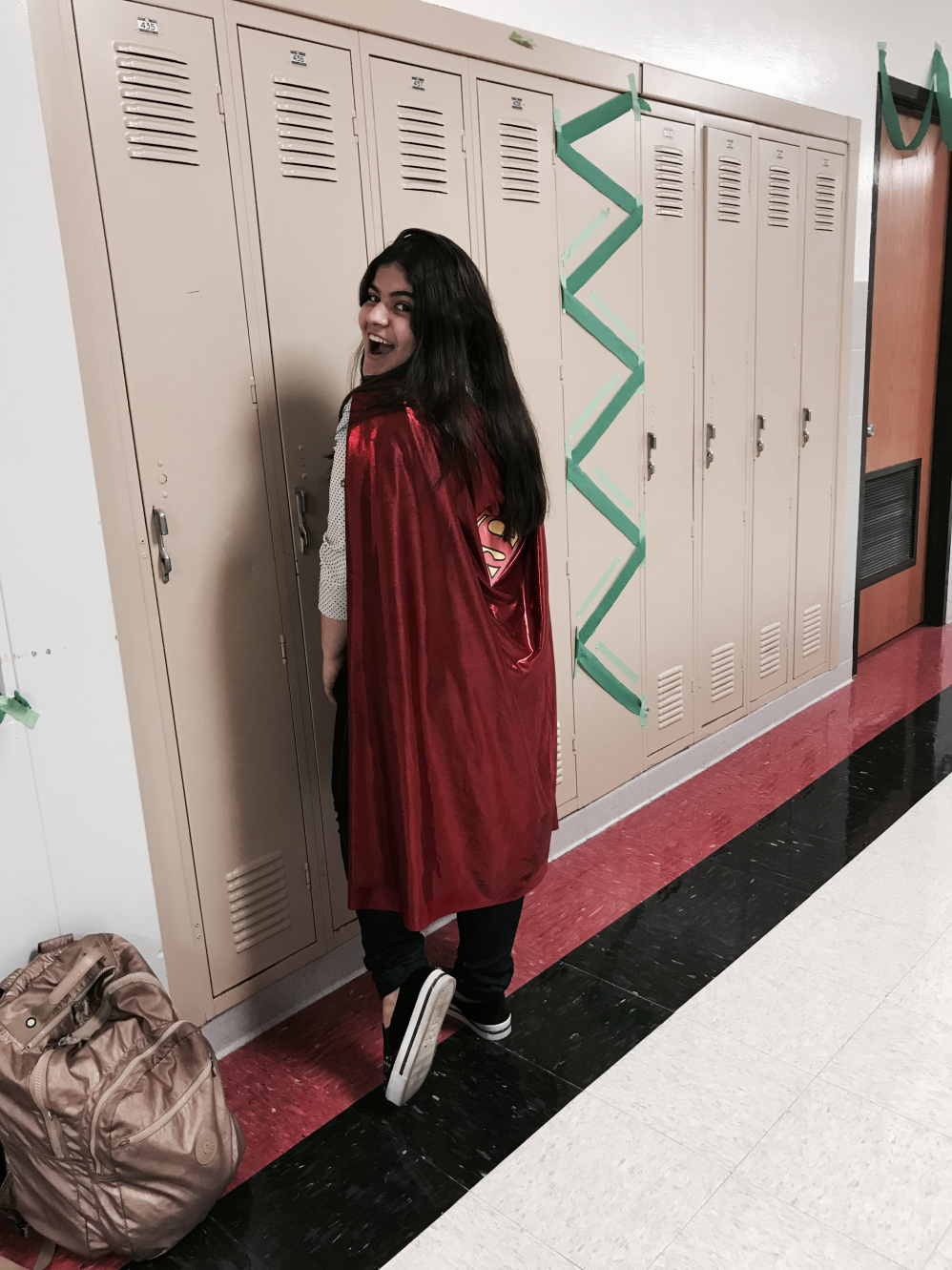 Spirit Day next to my locker at my American school.