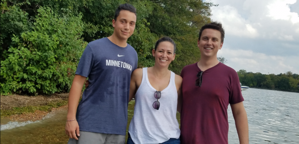 Host family with their international student on vacation.