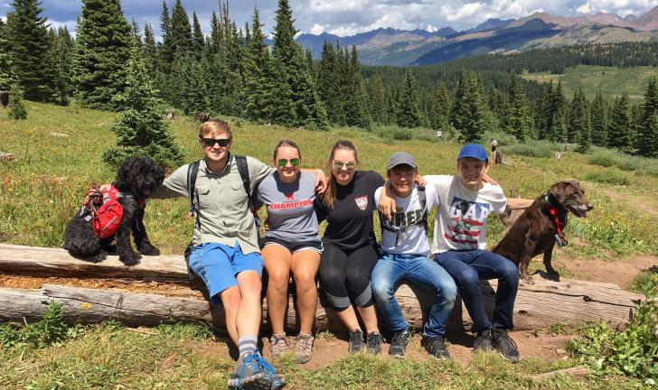 Host family enjoying the outdoors in the US