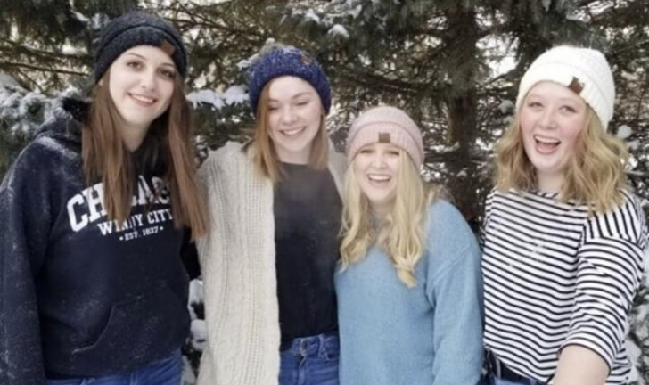 Girls in the snow