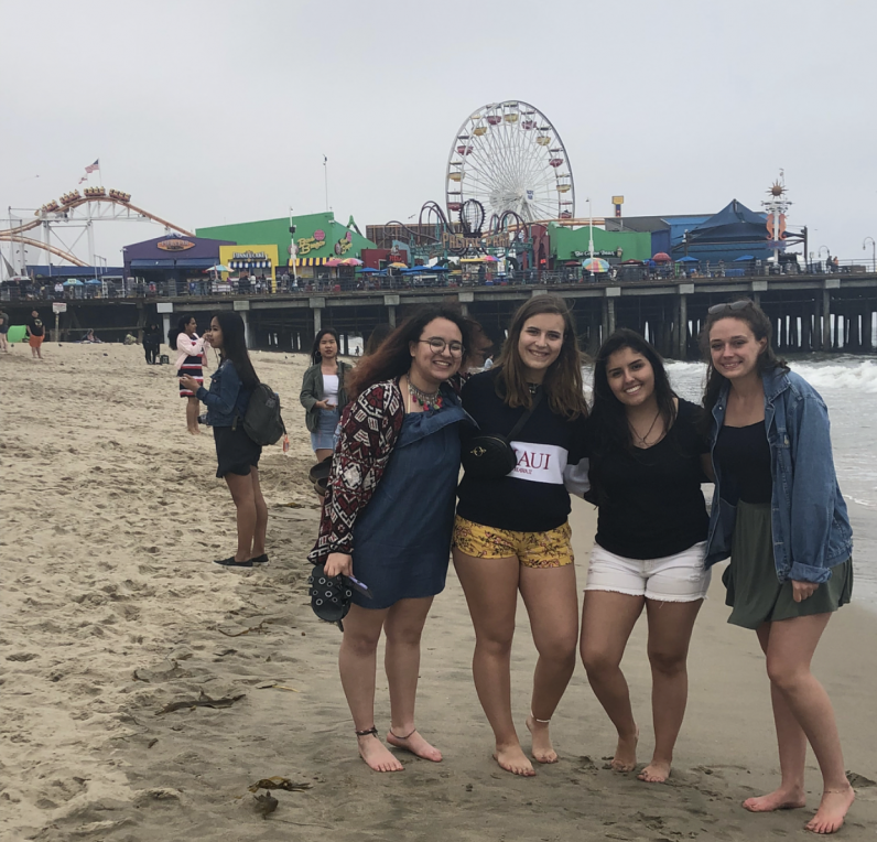 Girls on beach